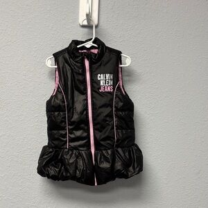Calvin Klein Jeans Black and Pink Kids Puffer Jacket